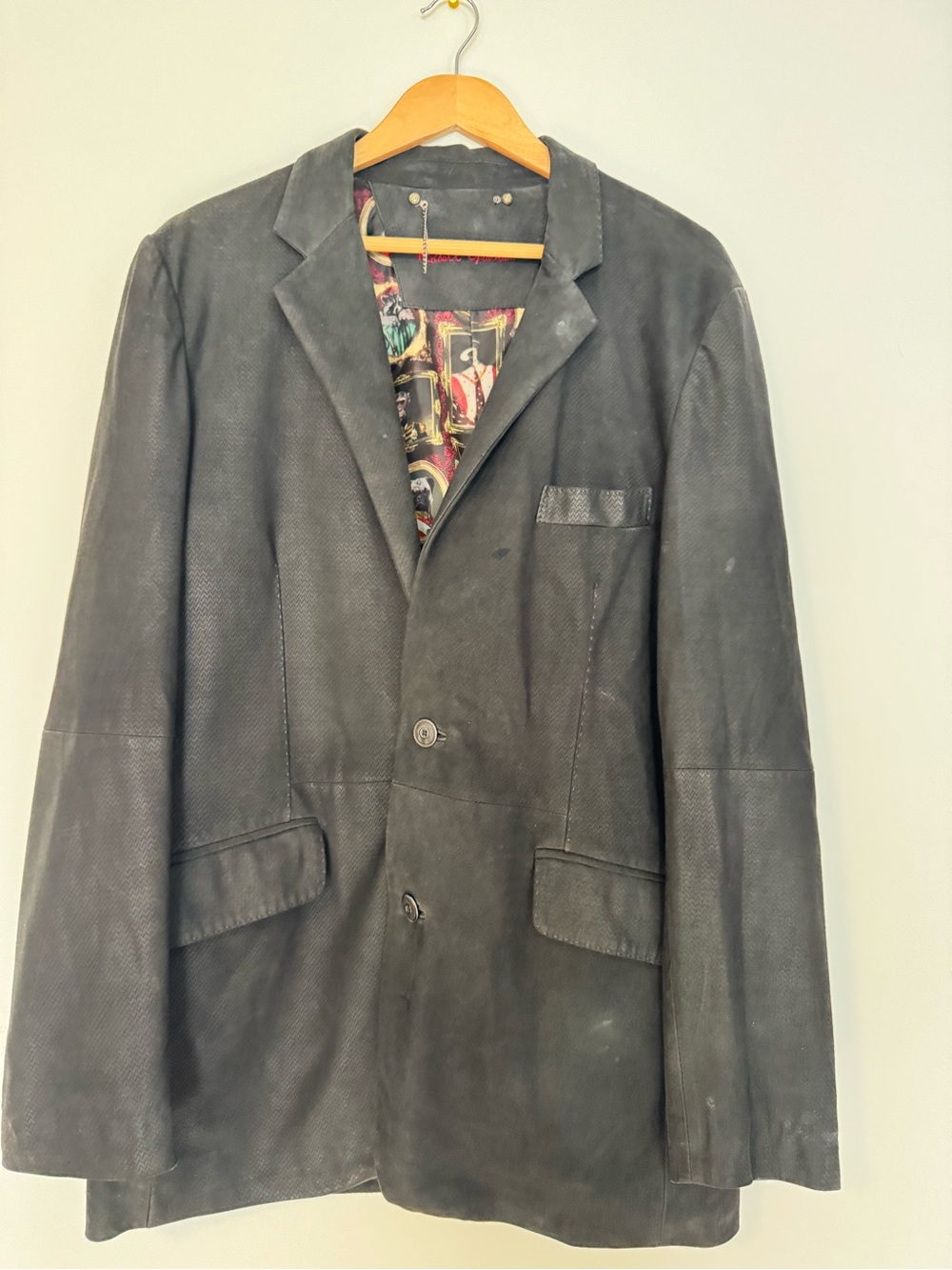 Robert Graham Black Suede Sport Coat Blazer